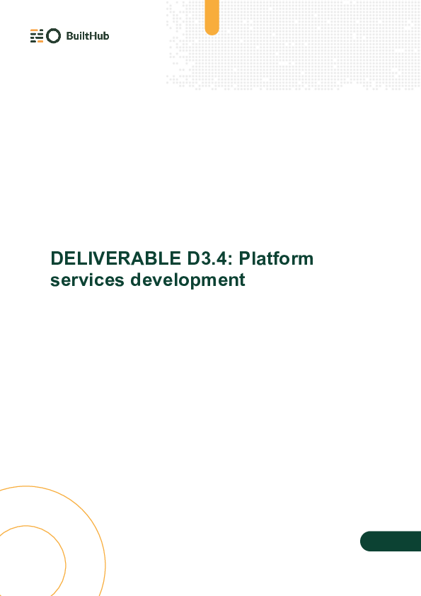Platform services development (Deliverable 3.4)